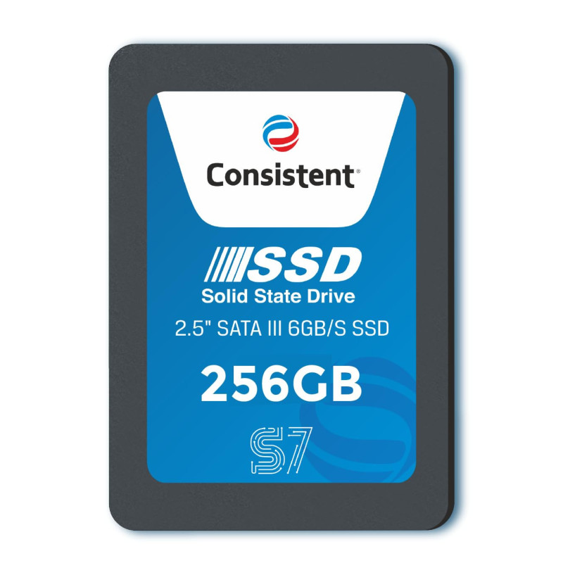 Consistent SSD 256GB 2.5 Inch SATA Internal SSD - Read: 550MB/s & Write: 500MB/s - Solid-State Drive 5 Year Warranty (256, GB)