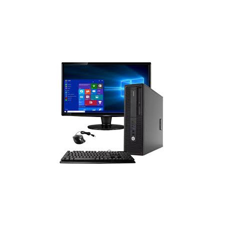 HP Desktop, refurbished Intel Core i5 3.2 GHz, 8 GB RAM, 256GB SSD, Keyboard & Mouse, Wi-Fi, Dual 19 LCD Monitors