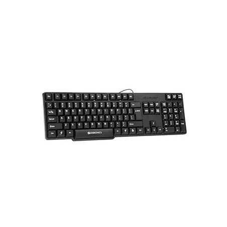 ZEBRONICS K20, Wired Keyboard,1.2m Cable, ₹ Key, USB Interface, Retractable Stand, Plug and Play