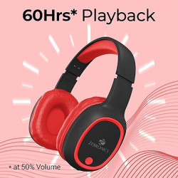 ZEBRONICS Thunder Bluetooth Wireless Ear Headphones with 60H Backup, Gaming Mode, Voice Assistant, Call Function