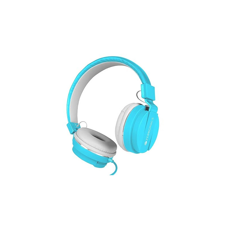 Zebronics Wired Headphone, Built in Microphone for Calling, 1.5 Meter Cable,   Adjustable Headband, Lightweight Design