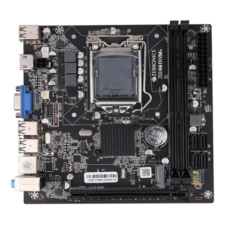 ZEBRONICS H61-NVMe/ H61 M2 Micro-ATX Motherboard for  Intel 2nd & 3rd Generation Processors,DDR3|SATA | USB | HDMI)