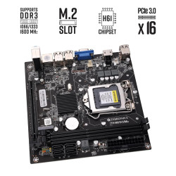 ZEBRONICS H61-NVMe/ H61 M2 Micro-ATX Motherboard for  Intel 2nd & 3rd Generation Processors,DDR3|SATA | USB | HDMI)